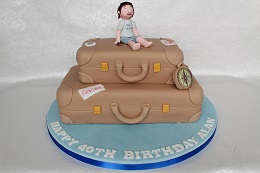 40th birthday travel cake